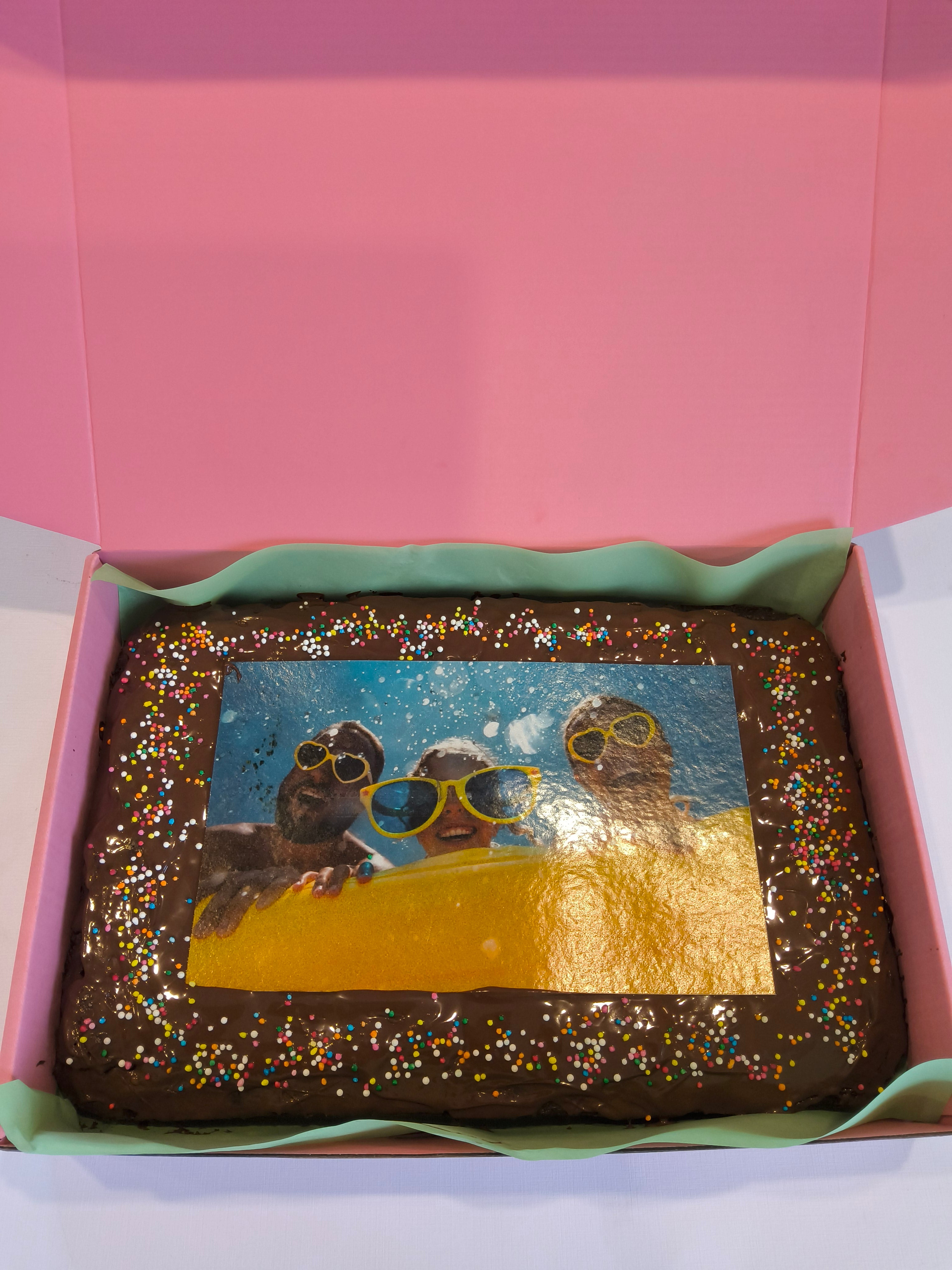 Large Brownie with Edible Image