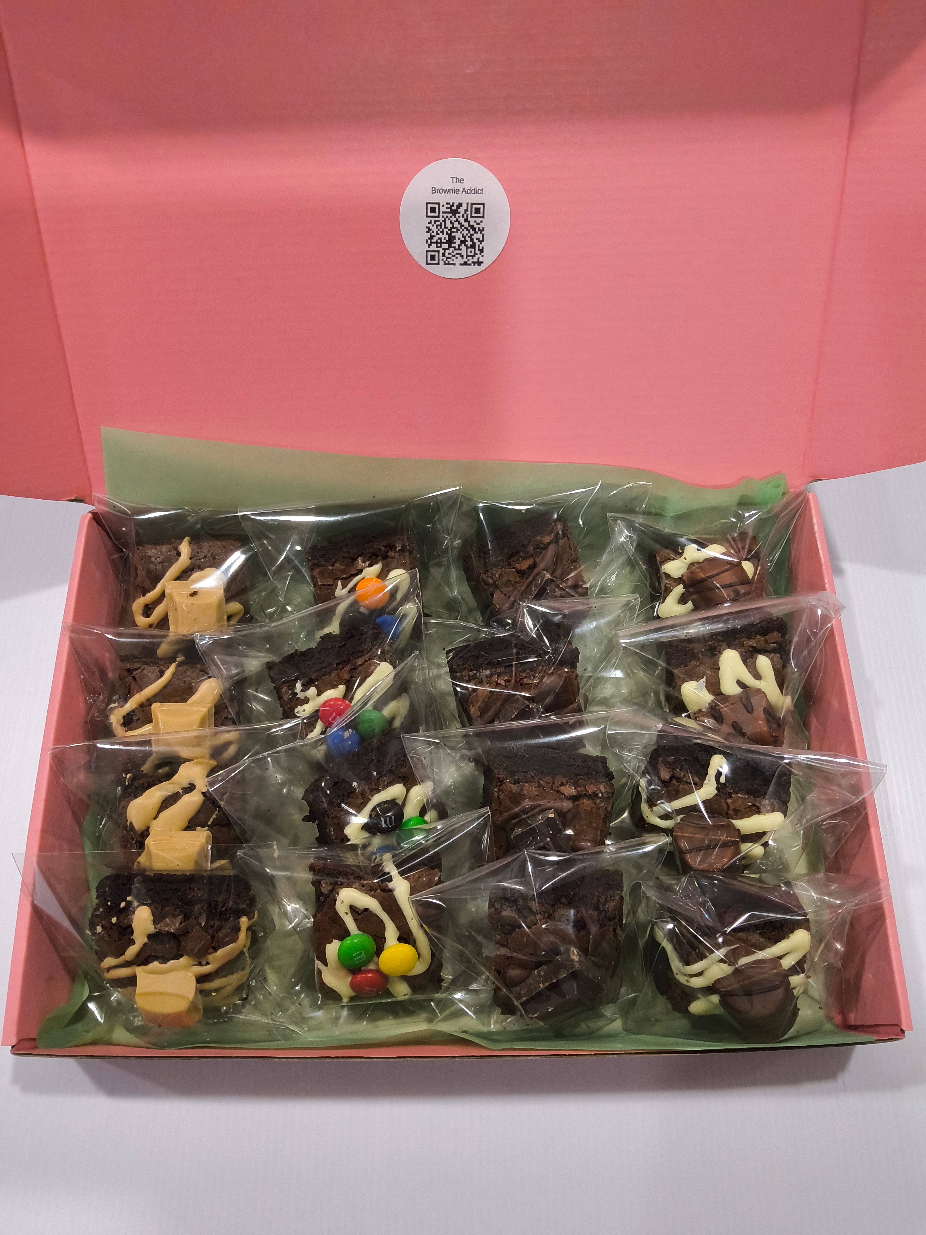 Box 16 of Mini Loaded Brownies