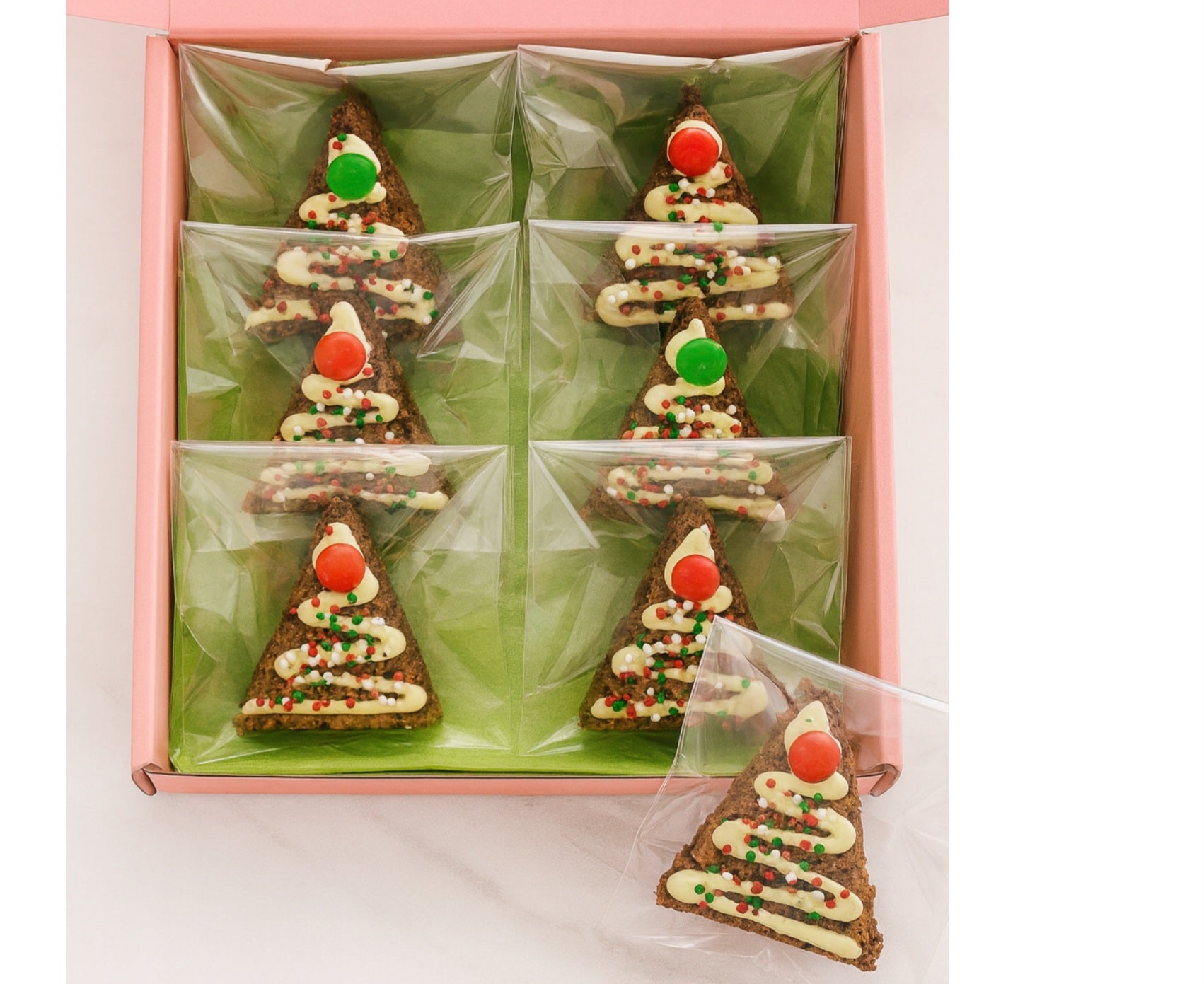 Mini Christmas Tree Brownies x 6
